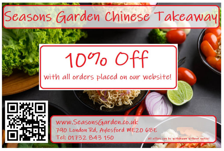 Seasons Garden Chinese Takeaway Food delivery Aylesford Order online